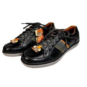 Skechers Relaxed Fit 64460 Mens Size 13 Black Leather Memory Foam Sneakers